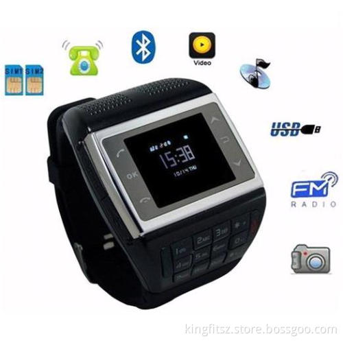 2014 New Listing Quad-Band Dual SIM Dual Standby Music Watch Phone VE77
